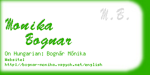 monika bognar business card