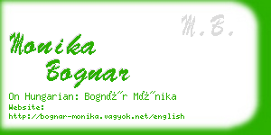 monika bognar business card